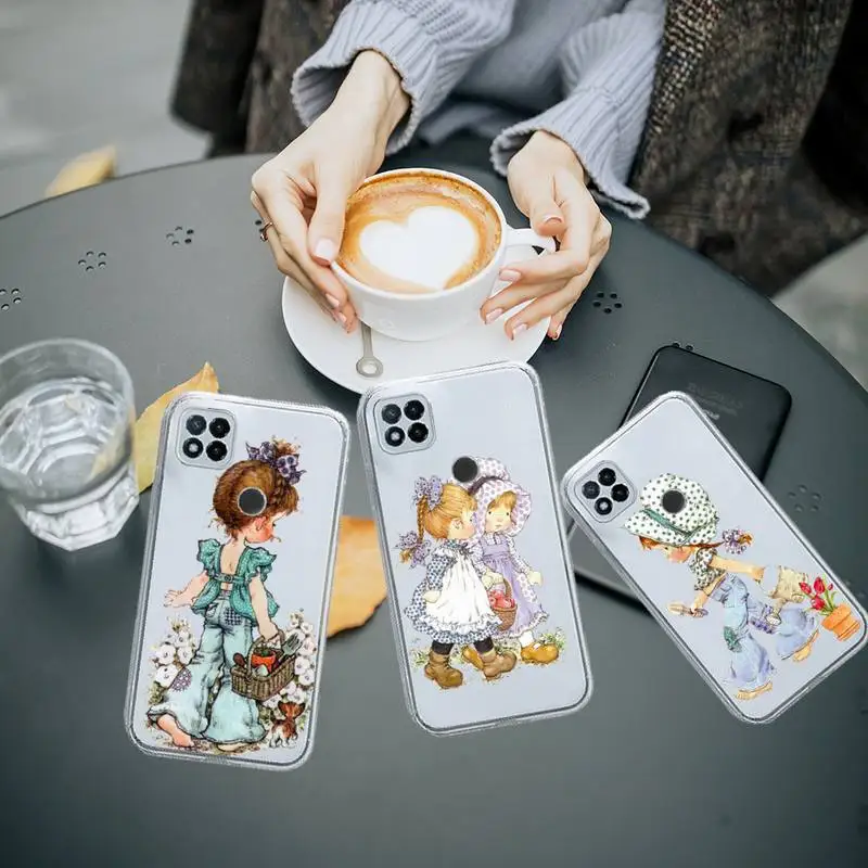 Sarah Kay Art Girl Custodia Per Telefono Carina Trasparente Per Xiaomi Redmi Note 12 11 7 8 9 10 E S I T Note Ultra X3 Pro 5G 4G