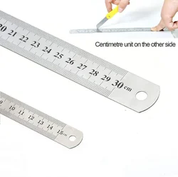 Stainless Steel Precision Dual-Sided Ruler - Metric & Imperial Scale (2PCs 15cm 1PCs 30cm)