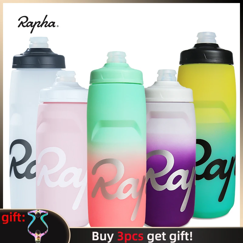 Rapha Cycling Water Bottle 750/620Ml Pp5 Food Grade Flip Dust Cover Squeeze Sport Fitness Water Cup Bicicletta Bollitore A Prova Di Perdite