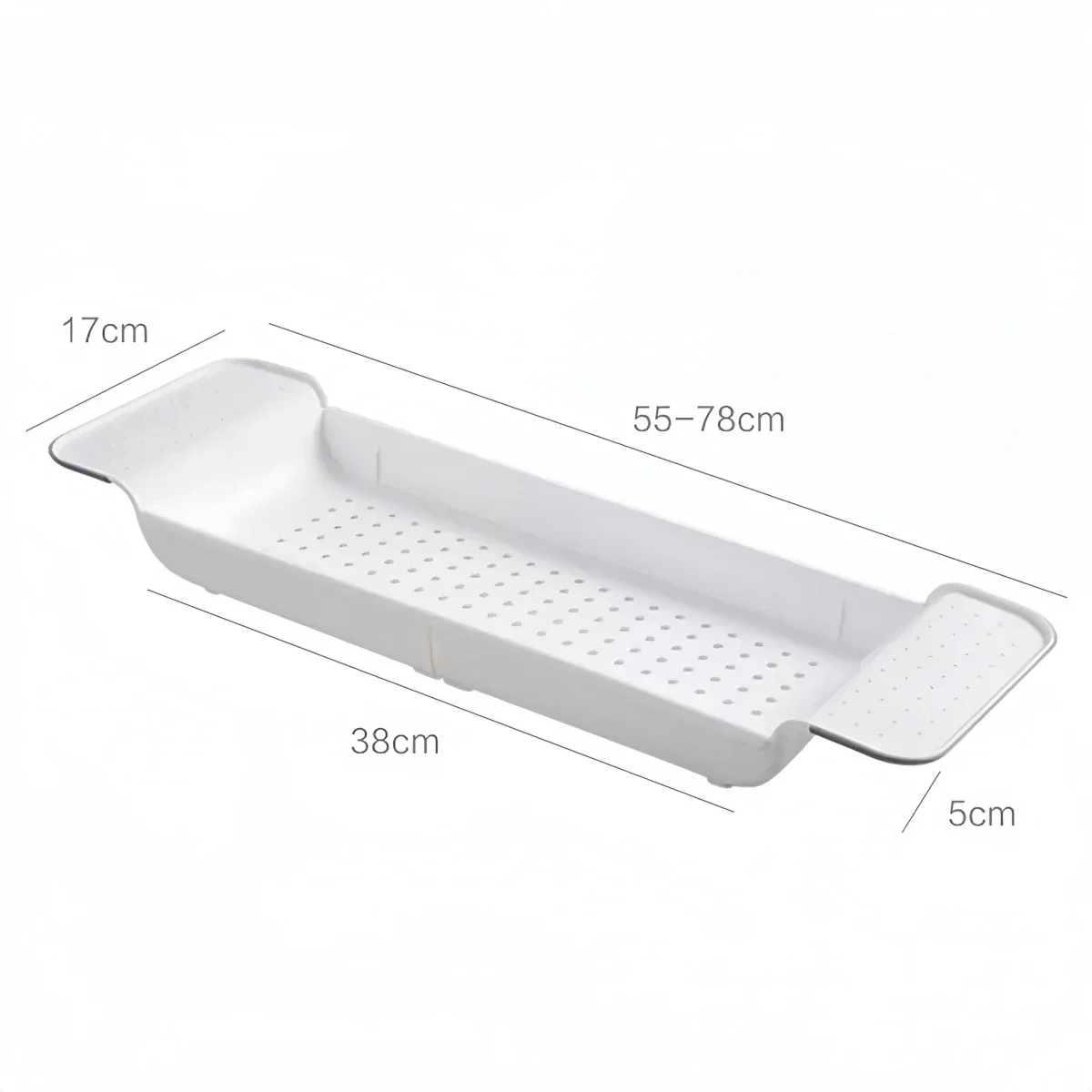 Retractable Bathtub Caddy Tray-Adjustable Plastic Bath Tub Organizer,Non-Slip Bathroom Shelf for Shower Storage bathtub tray