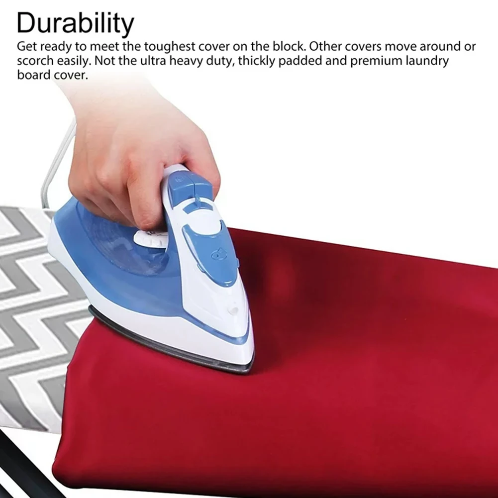 150x50cm Heavy Duty Iron Cover Elastic Edge Extra Thick Cotton Iron Cover Scorch/Stain Resistant Non Stick for Iron Accessories