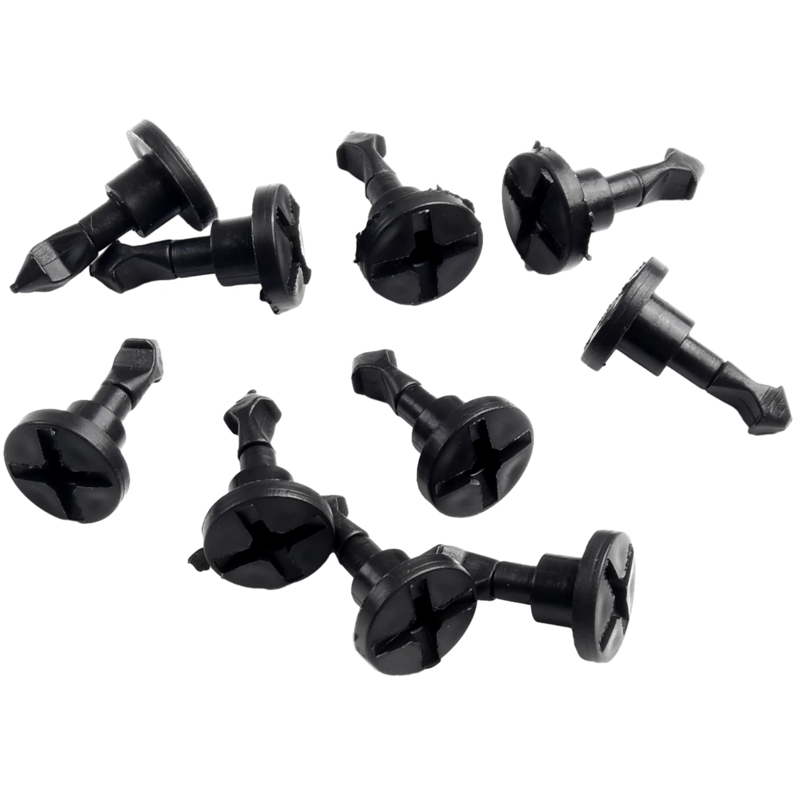 

10pcs Car Engine Compartment Cover Plate Screw Clips For 2003-2010 Black Exterior Car Clips Accessories