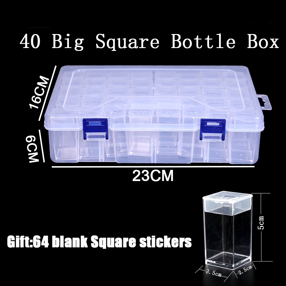 12/15/28/36 Big Bottle Diamond Painting Tools Accessories Storage Box  Container Diamond Embroidery Stone Mosaic Container Box - AliExpress