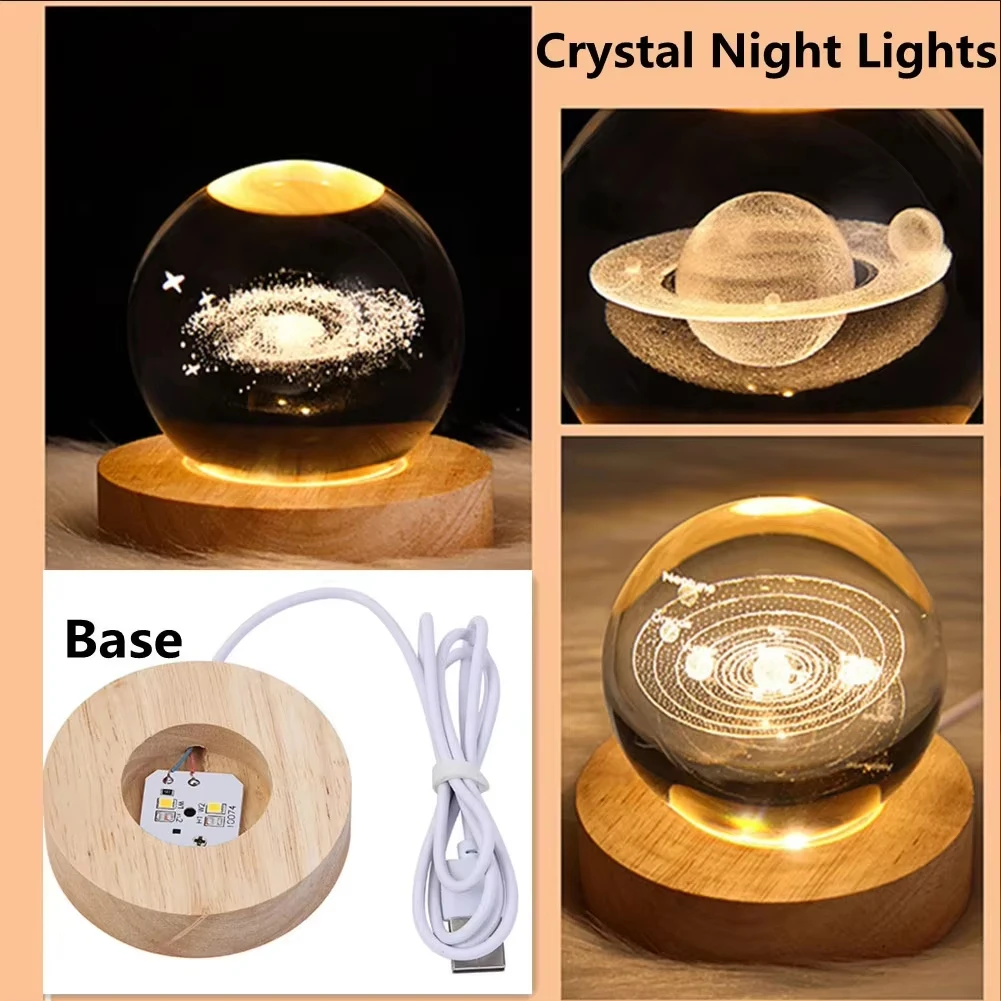 Crystal Ball Lights Xiaomi Christmas Unique 3D Crystal Ball Lights With Galaxy And Planetary Projection USB Nightlights Atmosphere Lights Child Gift