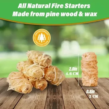 30/100pcs natural fire starter, wax wood stick, suitable for fireplace, barbecue stove, chimney oven, charcoal ignition 4
