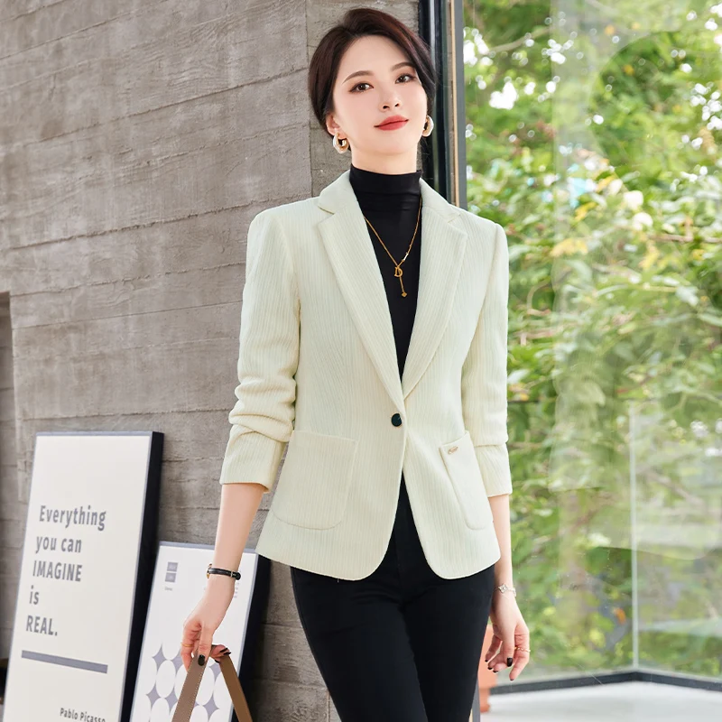 Fashion Professional Women's autumn and winter new long-sleeved suit unique temperament to make you unique