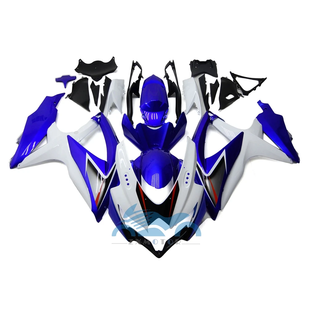 

Motorcycle Full Body Fairings for Suzuki GSXR600 GSX-R750 2009 2008 GSXR750 2008-2010 K8 Blue White Injection fairing 08 09 10