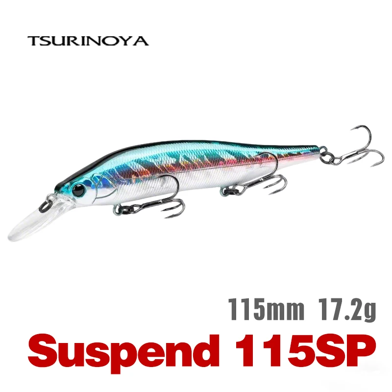 TSURINOYA Suspending Minnow 115SP 115mm 17,2g Gewichtssystem Angelköder AURORA Hecht Barsch Jerkbait Hartköder