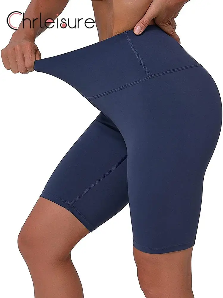 Chrleisure esportes yoga shorts push up leggings curtos mulheres