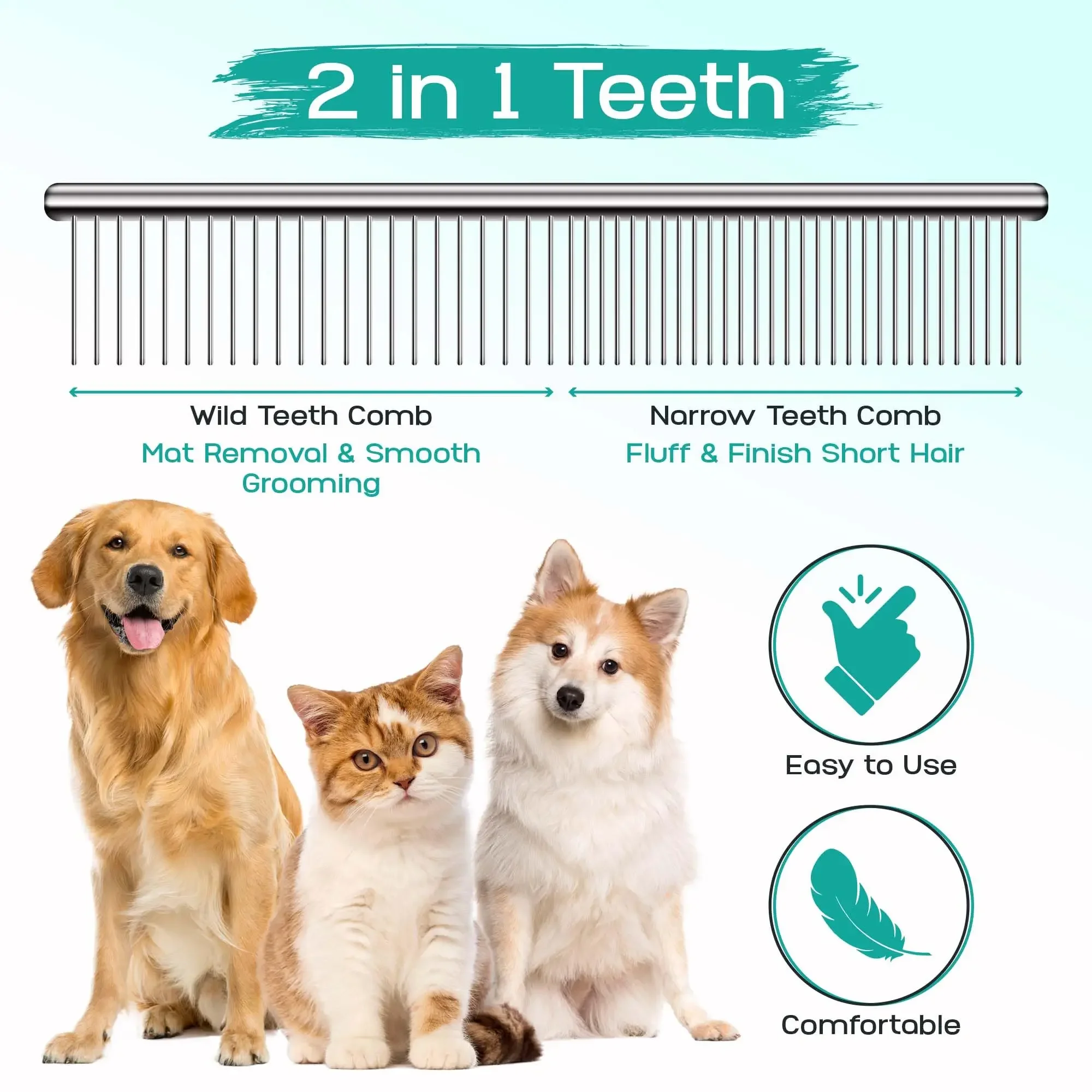 5-in-1 Professional Pet Grooming Scissors Set – Stainless Steel 6