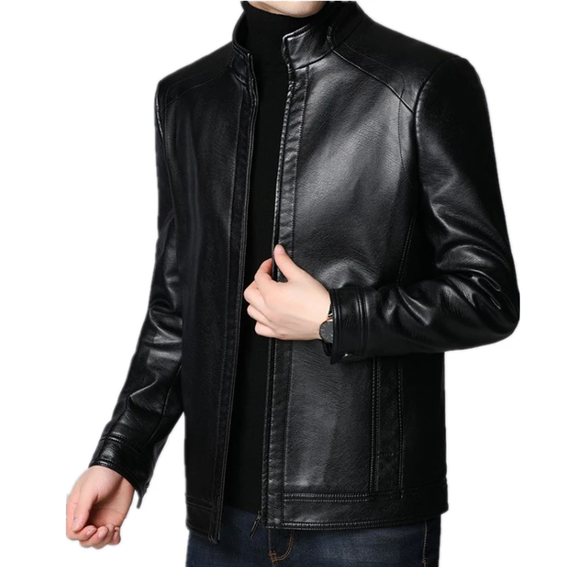 Leather Jackets Crocodile brand Vintage Leather Jacket Streetwear Casual Blazer Jackets Man Outerwear Men Leather Suit Jacket Men Slim Fit Coats