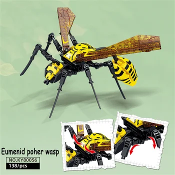 Nature Wasps Bees Building Blocks Insects Series Puzzle Cultivation Hands on Coordination Ability Children's Collection Toys 1
