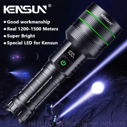 Ultra-Bright Zoomable LED Flashlight with Built-in Rechargeable Battery - ZOOM (Black)