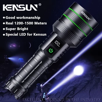 Most Powerful Long Shot LED Flashlight Zoomable Camping Torch Built-in 26650 Battery High Power Tactical Lantern for Outdoors 1
