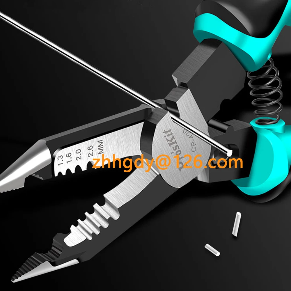 Stripping Pliers Multi-Functional Electrician Pliers Peeling and Dialing Needle-Nose Pliers CP-420 Terminal Crimping Wire Pliers