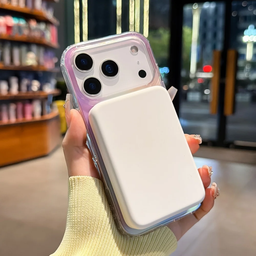 Luxury Neon Gradient Phone Case with Four-Corner Anti-Knock Protection