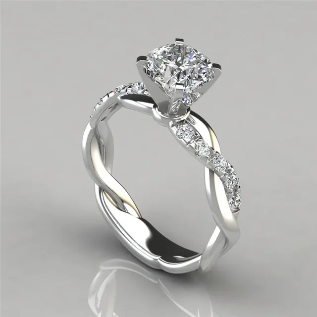 Zircon Cross Lovers’ Ring – Women’s & Men’s Wedding Commitment Jewelry - Image 4