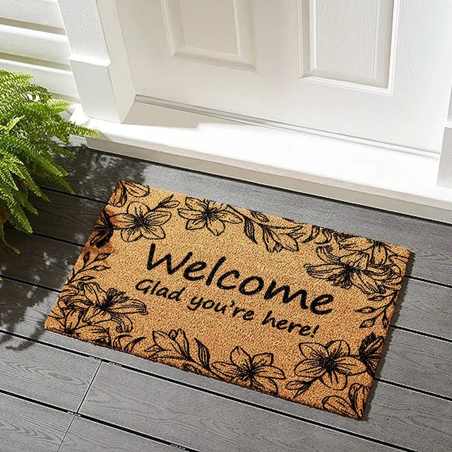 Front Door Mat Indoor And Outdoor Doormat Waterproof Anti-Slip Floor Mat  Imitation Coconut Rug Household And Commercial Carpet - AliExpress