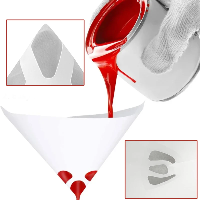 10-100Pcs Disposable Car Paint Spray Mesh Paper Filter Purifying Straining Funnel Paint Filter Conical Nylon Micron Paper Funnel