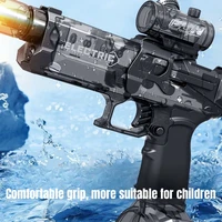 Electric Water Gun Pulse Water Gun Self-integrated Automatic Water-Absorbing Large-Capacity Lighting Children's Water Gun Toys 2