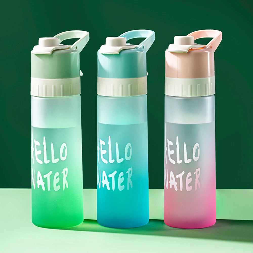 

BPA Free Leakproof Drinkware, Transparent, Sport Water Cup, Spray Drink Bottle, Back to School, Outdoor Travel, Gym, Portable