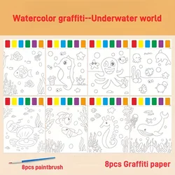 Comprehensive Art Starter Kit with Brushes, Paints, and Paper (Ocean)