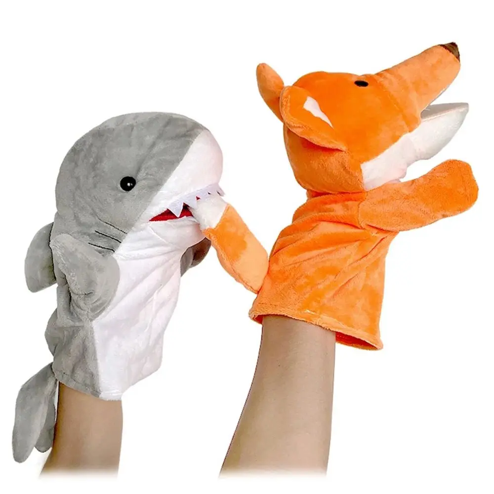 

Animal Hand Finger Puppet Plushed Doll Educational Baby Toys Fox Bear Simulator Soft Stuffed Toys Anime Doll Game For Kids