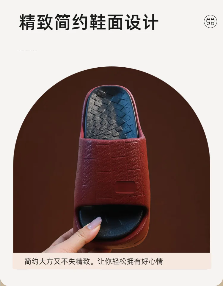 Neue 8cm Höhenverstellbare Plateau-Pantoffeln für Damen, Chunky Slides Schuhe, Rutschfeste Trendige Casual Elevator-Pantoffeln, Hochhackige Sandalen – Detail 9
