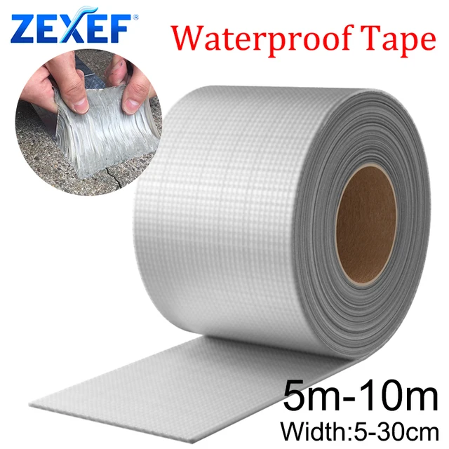 Waterproof Tape High Temperature Resistance Aluminum Foil Thicken Butyl Tape Wall Pool Roof Crack Duct Repair Sealed Self Tape 1