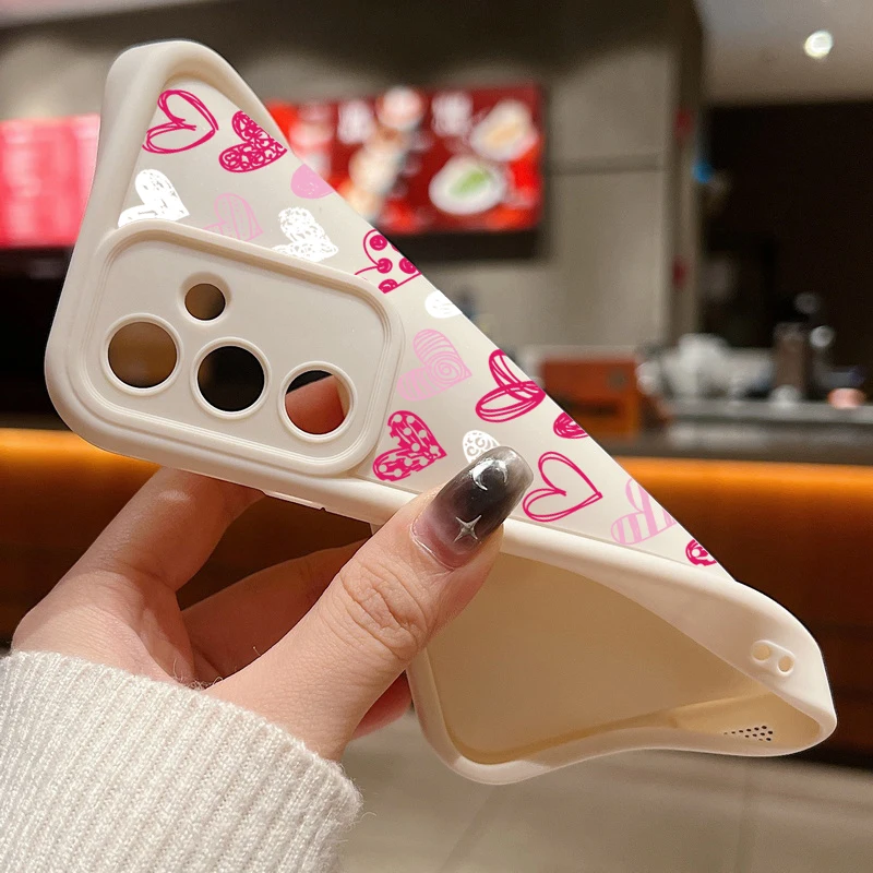 Love Heart Pattern Soft Phone Case – Stylish and Protective Cover