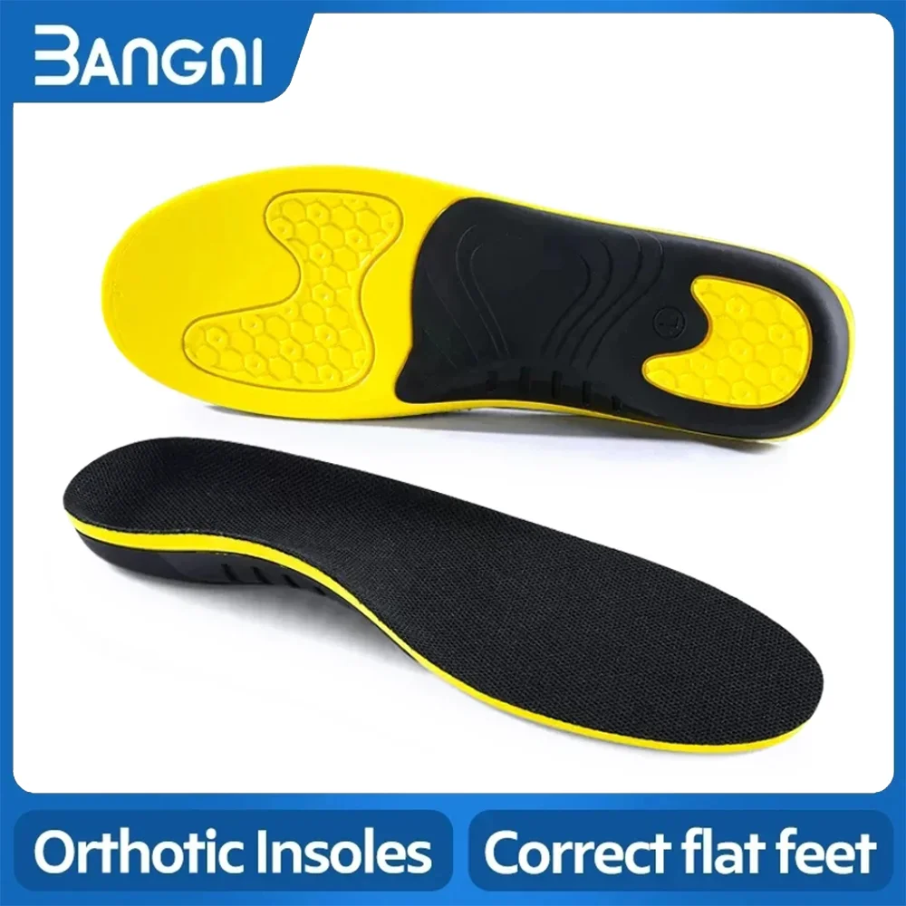 

3ANGNI Arch Support Insoles Unisex Sports Support Shock Absorbing Breathable Anti-odor Elastic Soft Comfortable Flat Foot Insole