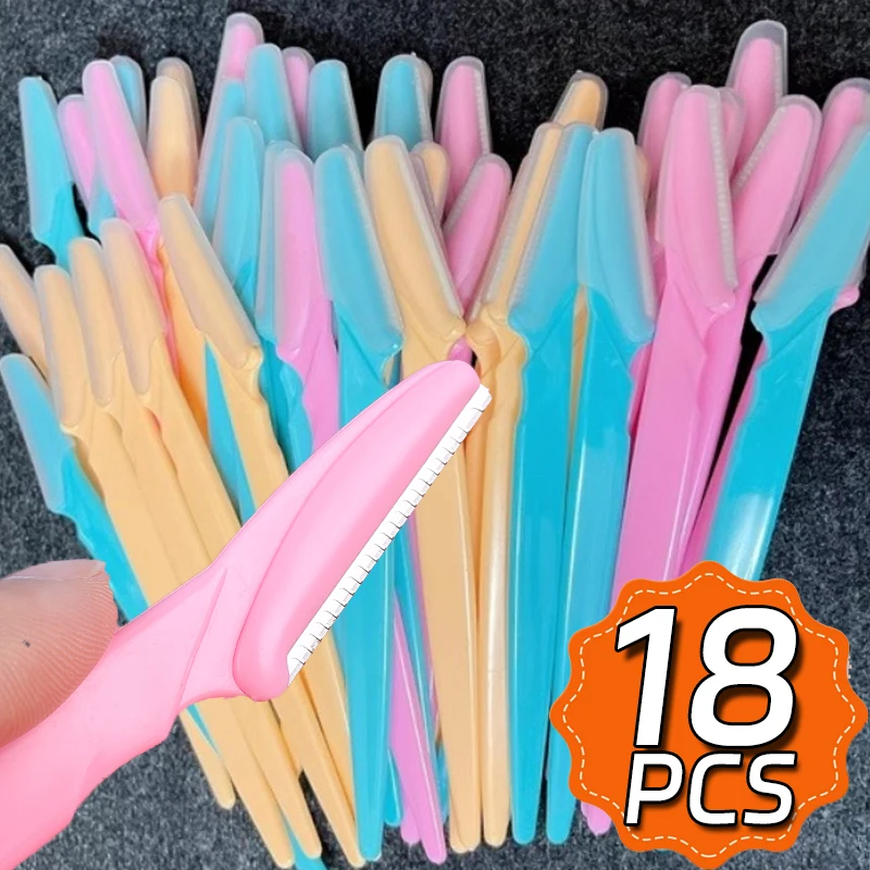 Eyebrow Trimmer Set Eyebrow Trimmer Eyebrow Razor Set Hair Shaver Eyebrow Razor Facial Hair Remover Hair Remover Eyebrow Trimmer Blade Face Shaver 18PCS
