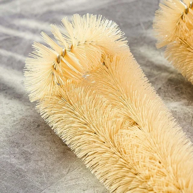 Kitchen Cleaning Brush L-shaped Coffee Tea Glass Cup Baby Bottle Brush Hangable Wooden Handle Cleaner dish brush Cup cleaner 5