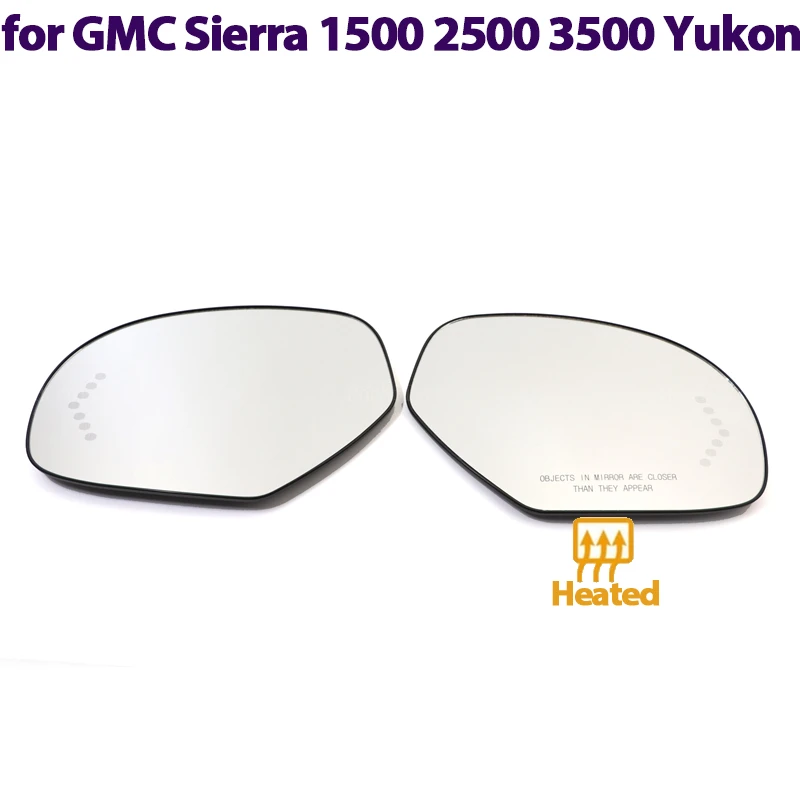 

Боковой Подогрев Электрический широкоугольный крыло зеркало стекло для GMC Yukon XL Sierra 1500 2500 3500 аксессуары