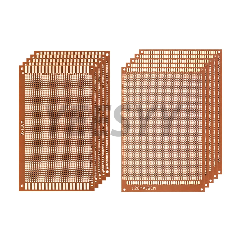 5Pcs 9x15cm 범용 PCB 보드 Arduino용 노란색 단면 PCB 인쇄 회로 기판