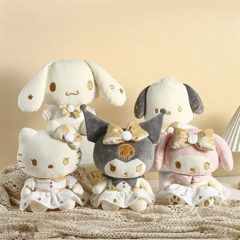 

23/28 см Sanrios Cinnamoroll Kuromi Mymelody kawaii аниме плюшевая кукла игрушки Liujin series мягкая кукла детский подарок на день рождения