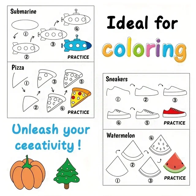 Graffiti Coloring Step-by-Step Drawing Book for Youngsters 48 Creative Patterns Classroom Learning Tool Books Art Supplies 5