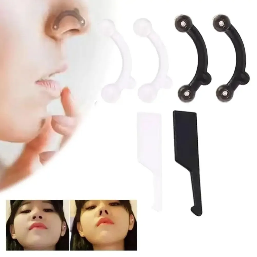 Invisible Nose Shaper Pain Free Acrylic Nose Clip Corrector Elastic Soft Nose Shaping Clip Clipper for Adults Teens Beauty Tools