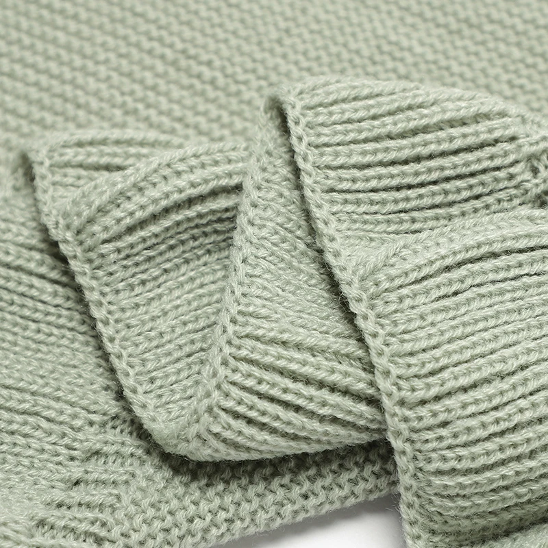 Solid Color Knitted Acrylic 70 by 90 Cm Baby Boys & Girls Swaddle Blanket Newborn Infant Security Blanket For All Seasons 5