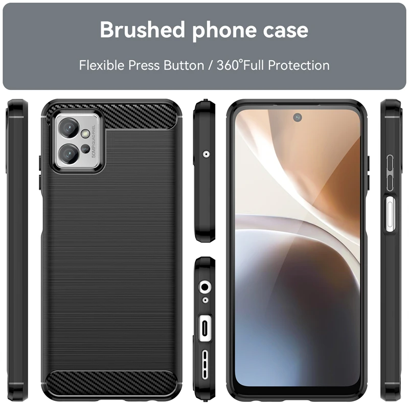 Carbon Fiber Shockproof TPU Soft Case - Enhanced Protection Cover