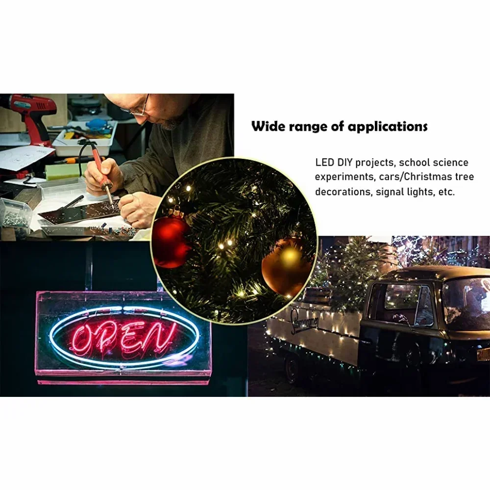 100PCS Light Emitting Diode 5mm RGB LED Common Cathode/Anode Tri-Color Diodes Transparent 5MM F5 Highlight for Arduino