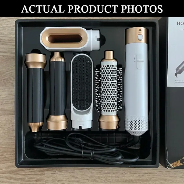 5 in 1 Hair Dryer Brush Hot Comb Set Professional Curling Iron Hair Straightener Styling Tool For Professional Hair Dryer 6