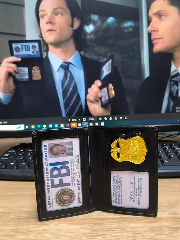 할로윈 코스프레 딘 운전 면허증 샘 FBI 악당 역할 소품 가죽 드라마 시리즈 수집품