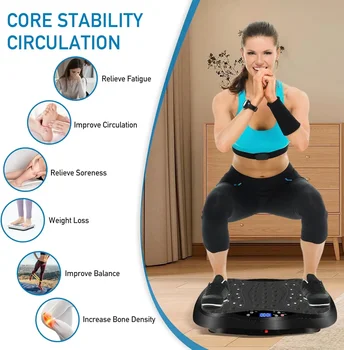 Vibration Plate Exercise Machine with Remote Control, Whole Body Workout Fitness Machine, Foot Massage, No Resistance Bands 4