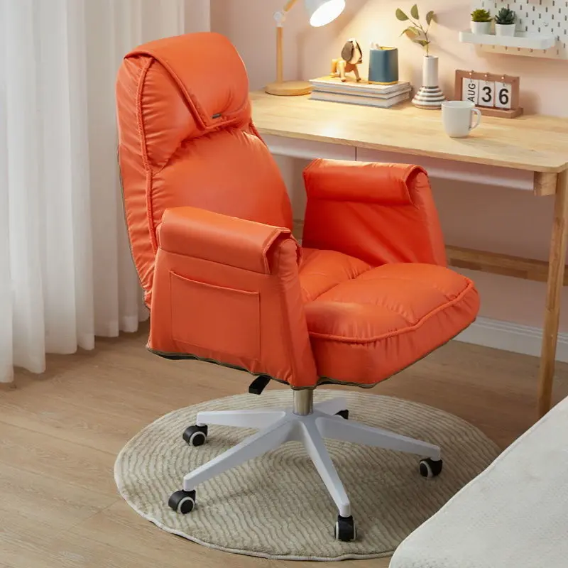 Orange leather
