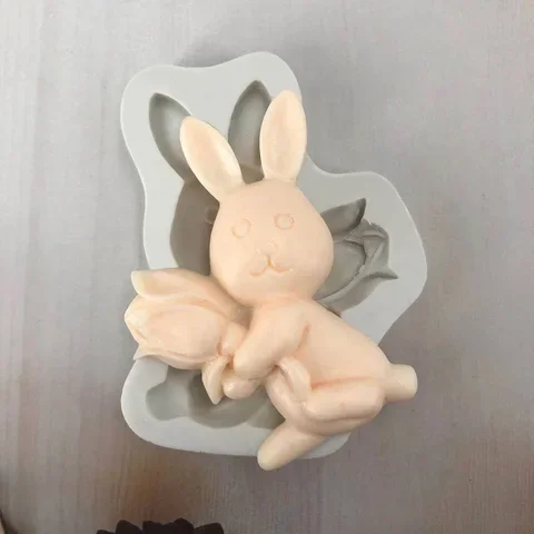 

3D Easter Cookie Mold Silicone Biscuit Cutter Cute Bunny Rabbit Egg Mould Easter Party Chocolate Fondant Cake Decorating Tools