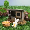 Dollhouse Mini Wooden Arch Bridge with Railing Water Well Chicken Coop Miniature Fairy Garden Micro Landscaping Decoration Model 4