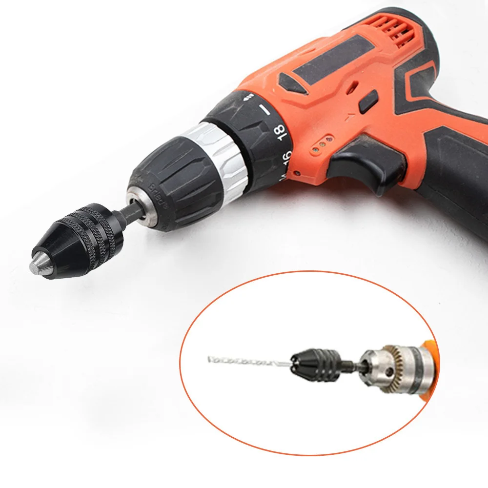 Drill Chuck Keyless Screwdriver Impact Adaptor Electric Micro Motor