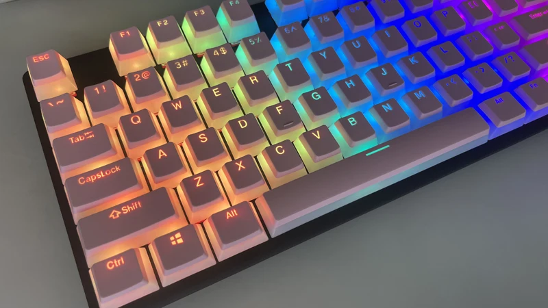 GOODGAO-Cap Teclado Mecânico, PBT Dual Color, Semi
