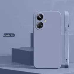 Premium Liquid Silicone Soft TPU Back Case Cover for Realme 10ProPlus (Lavender Grey)